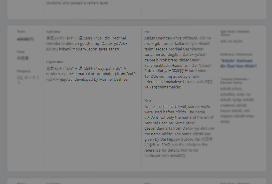 Dictionary of Aikido Terms - aikido[1] entry